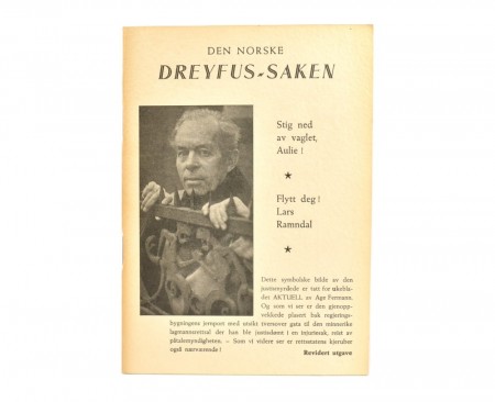 Toralv Fanebust:  Den norske Dreyfus-saken. Signert.