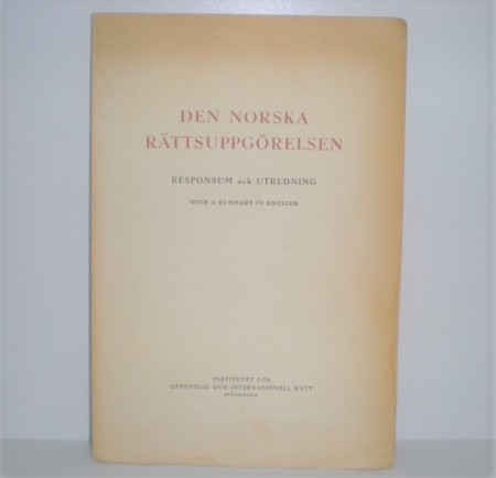 Den Norska rättsuppgörelsen. 