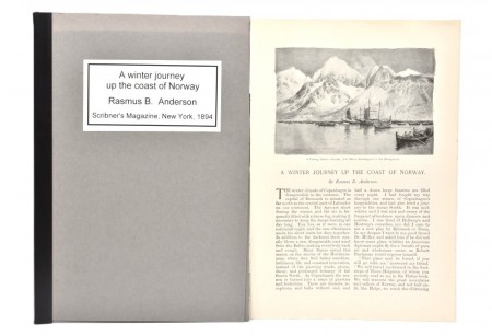 Rasmus B. Anderson: A winter journey up the coast of Norway. 
