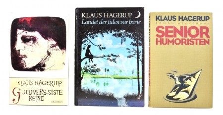 Klaus Hagerup x 3. Signerte.