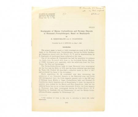 K. Birkenmajer and S. Czarniecki:  Stratigraphy of Marine...