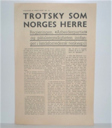 Trotsky som Norges herre.