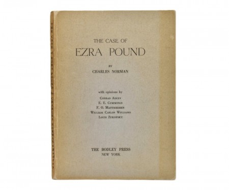 Charles Norman: The Case of Ezra Pound. Signed.