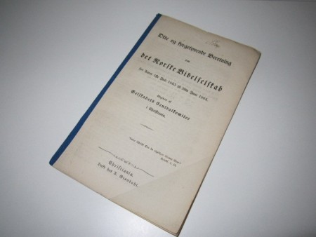 Otte og førtiende Beretning om Det Norske Bibelselskab