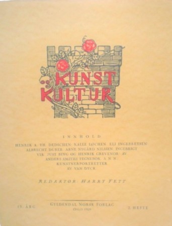 Harry Fett (Red) Kunst og kultur. Oslo 1928.