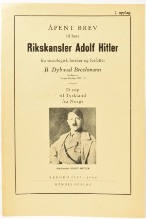 B. Dybwad Brochmann:  Et rop til Tyskland fra Norge.  