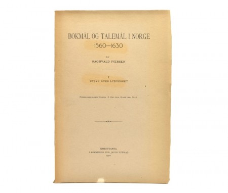 Ragnvald Iversen: Bokmål og talemål i Norge 1560-1630. 