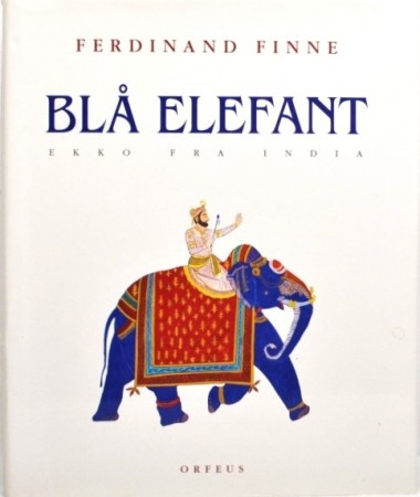 Ferdinand Finne: Blå elefant. Signert 