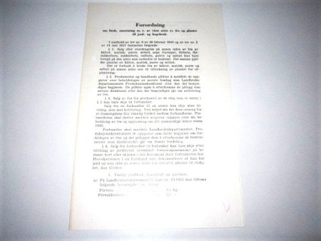 Forordning om bruk, omsetning m. m. av visse arter av...