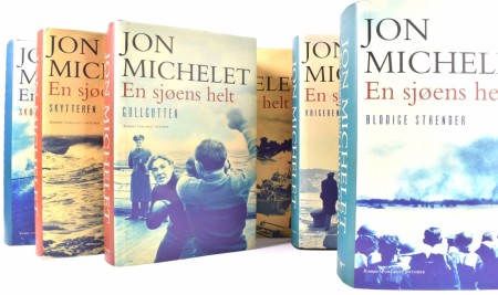 Jon Michelet:  En sjøens helt. 1-6.  Alle i 1. opplag.