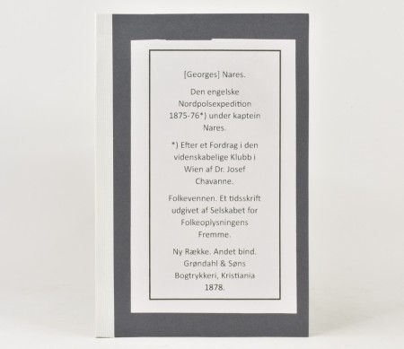 [Georges] Nares.  Den engelske Nordpolsexpedition 1875-76*)