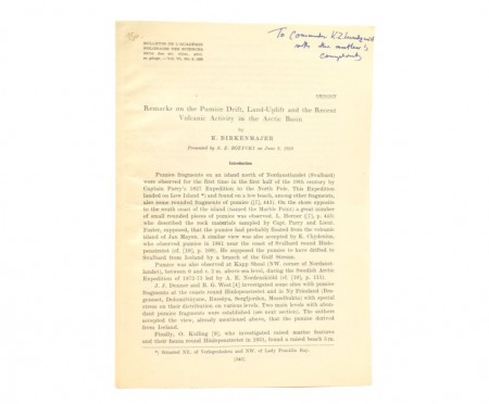 Remarks on the Pumice Drift, Land-Uplift and the...