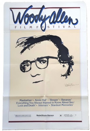 Signert Woody Allen film poster.