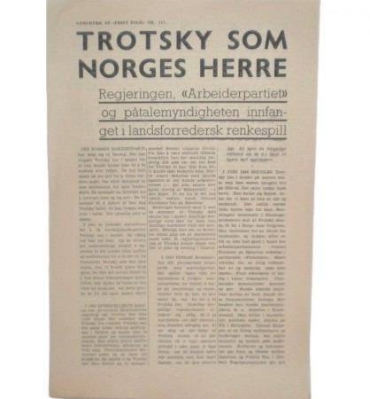 Trotsky som Norges herre.