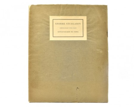 Gustav E. Raabe: Snorre Sturlason.  Signert.