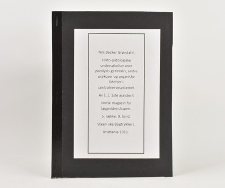 Nils Backer Grøndahl:  Histo-patologiske undersøkelser over...