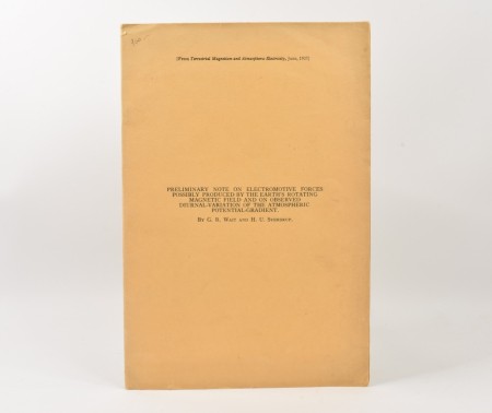 G. R. Wait and H. P. Sverdrup:  Preminilary note on...