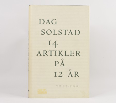 Dag Solstad: 14 artikler på 12 år.