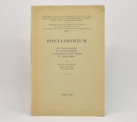 Frede Castberg:  Postliminium.  