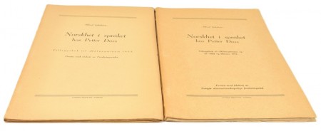 Alfred Jakobsen x 2.  Norskhet i språket hos Petter Dass. 