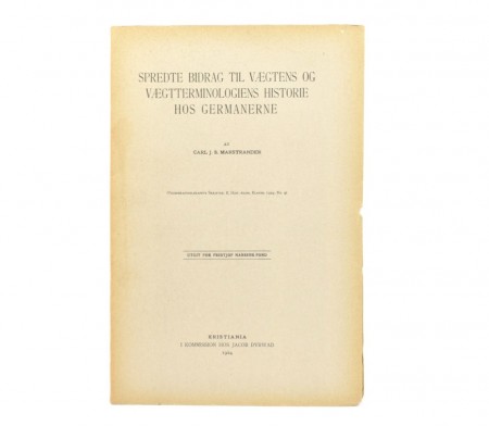 Spredte bidrag til vægtens og vægtterminologiens historie hos germanerne.