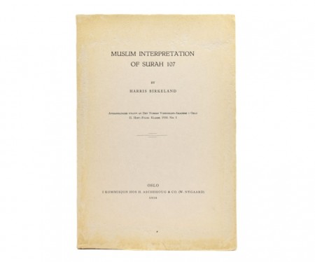 Harris Birkeland: Muslim interpretationo Surah 107.