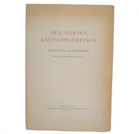 Den Norska rättsuppgörelsen. 