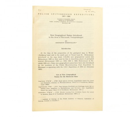 Krzysztof Birkenmajer: Polish Spitsbergen Expeditions 1957-1960. 