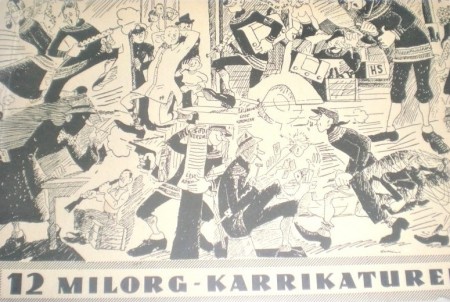 12 Milorg - karrikaturer. 
